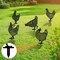 5Pcs Hen Chicken Statue Outdoor Garden Acrylic Ornament Yard Art Sculpture Decor